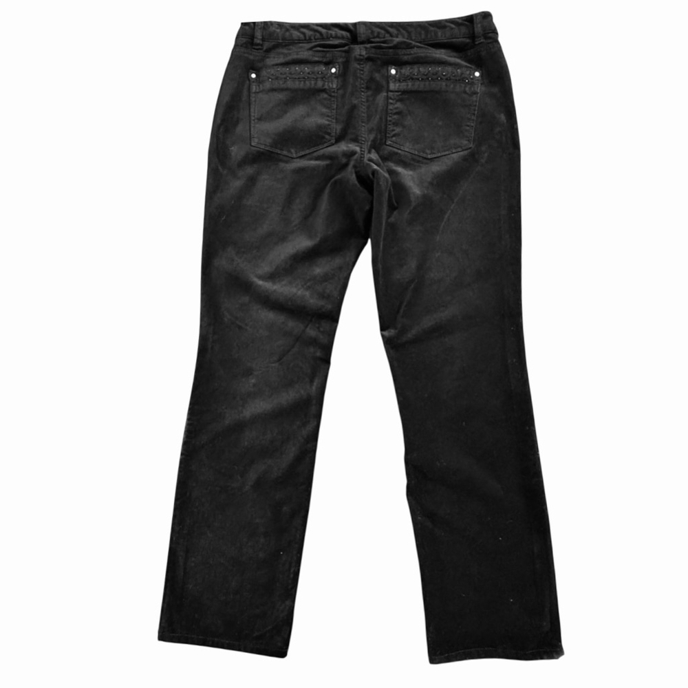 EUC Women's White House Black Market Black Velvet Pants Size 10R - Picture 6 of 10